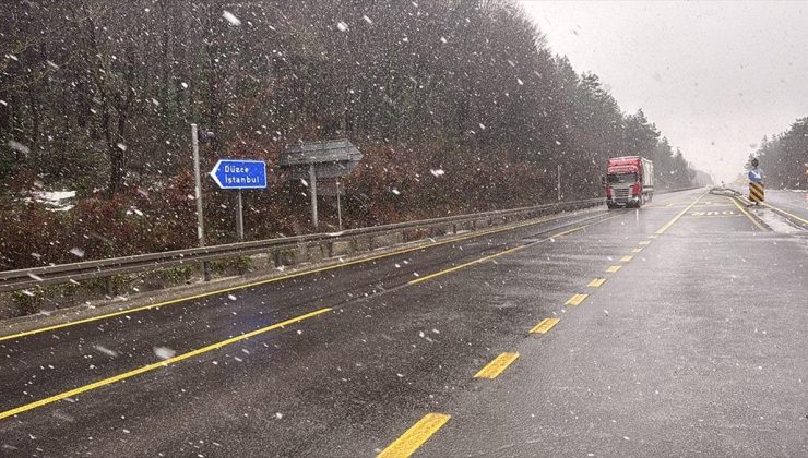 Bolu Dağı’nda kar yağışı başladı