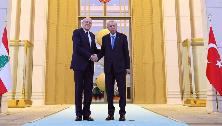 Cumhurbaşkanı Erdoğan, Lübnan Başbakanı Mikati’yi resmi törenle karşıladı