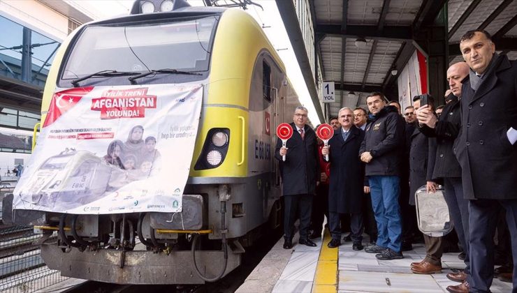 Yardım malzemeleri taşıyan “İyilik Treni”nin 21’incisi Afganistan’a hareket etti