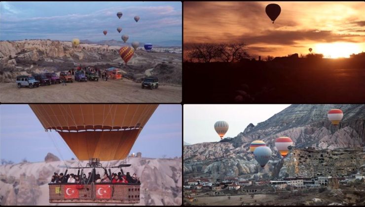 Kapadokya’ya gelen 6 turistten 1’i bölgeyi balonla kuş bakışı seyretti