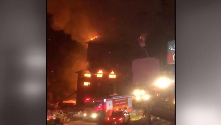 Kartalkaya’daki otel yangınına ilk müdahale anlarının görüntüleri ortaya çıktı